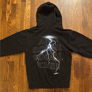 Anti social social club lightning hoodie size small